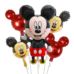 Hot Sale Childre Birthday Party Decoration Cartoon Foil Balloon Mickey Minnie 5PCS Set