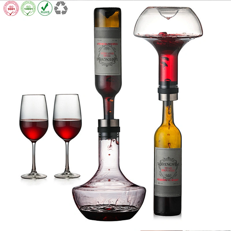 Waterfall crystal glass decanter