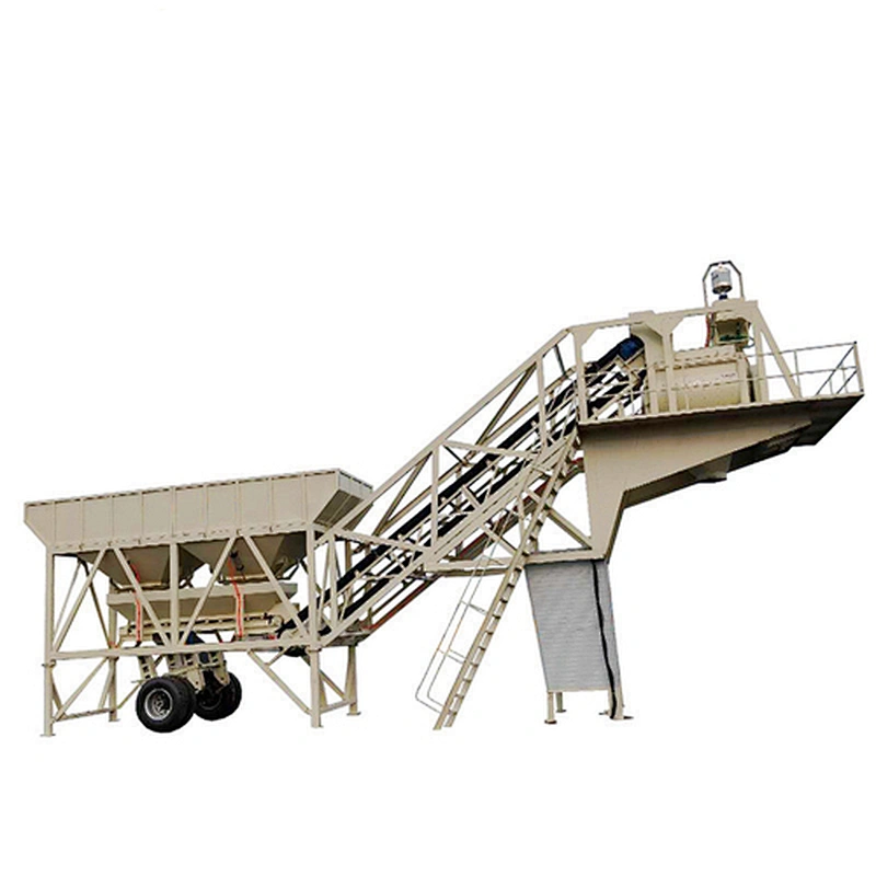 Concrete mixing plant model HZS75