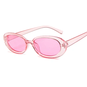 2020 best selling cheap plastic frame luxury shades women oval round clear sunglasses