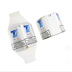 coated paper package box with irregular shape and matt lamination