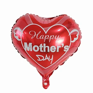 Hot Sales 18 Inch Mother's Day Foil Balloon Heart Shape Helium Balloon For Mother's Day Gifts