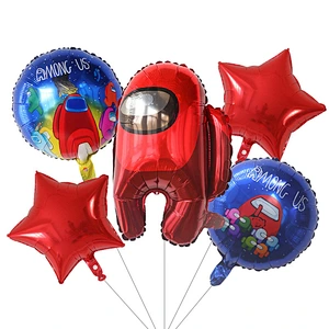 5pcs/set Among Us Balloon Garland Set for Kids Birthday Baby Shower Among Us Theme Party
