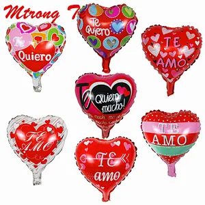 10 Inch Heart Shape Spanish Foil Balloons Wedding Party Valentine's Day Decoration Globos