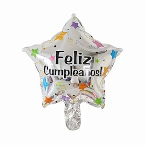 Multi-style 10 inch Spanish Happy Birthday Happy Day Feliz Cumpleanos Feliz Dia Foil Helium Balloons Birthday Party Decorations