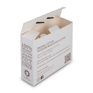 foldable transparent window box towel packaging design with handles