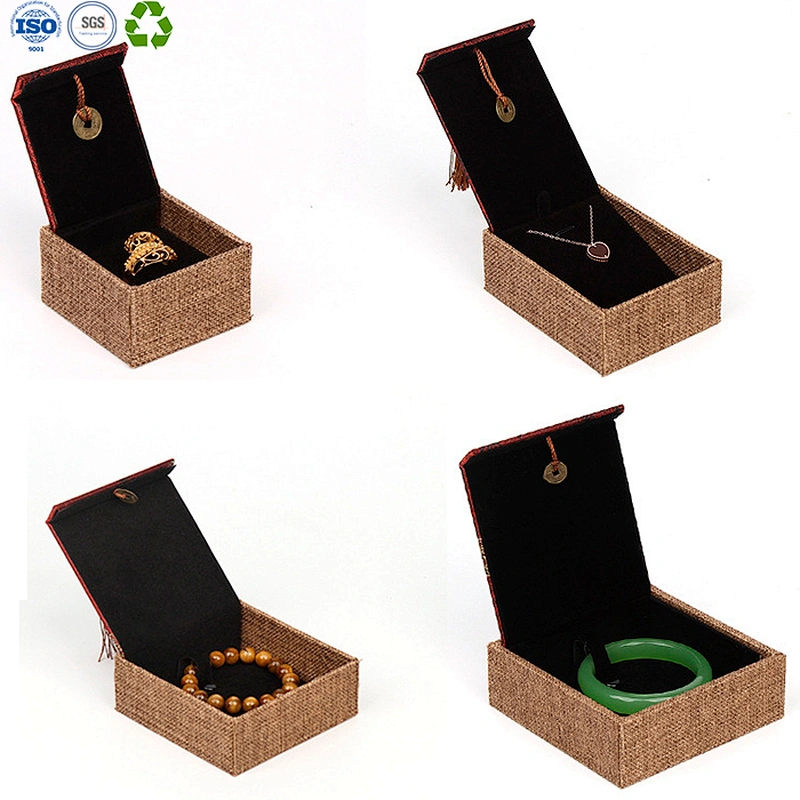 Chinese Style Vintage Linen Jewelry Box