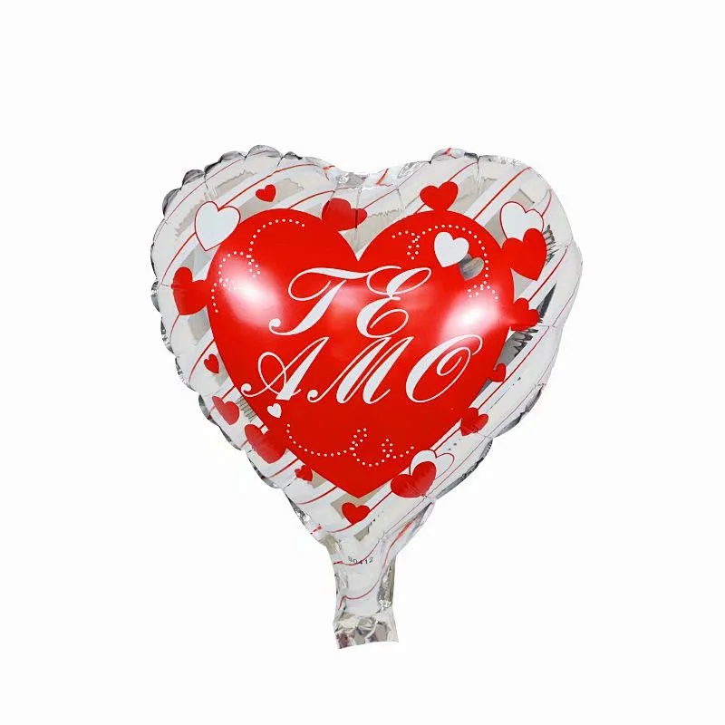 10 Inch Heart Shape Spanish Foil Balloons Wedding Party Valentine's Day Decoration Globos