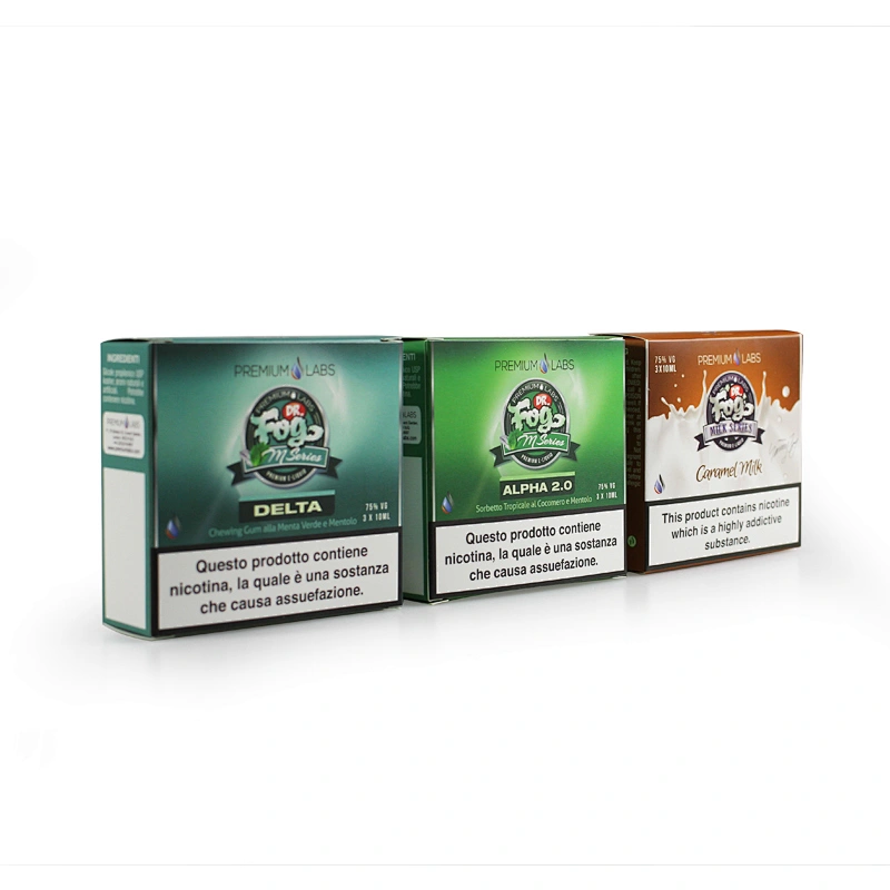 customized 3x10ml liquid bottle paper package box matt lamination