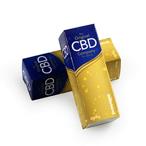 100mg cbd glossy laminated vaping foldable paper packaging box