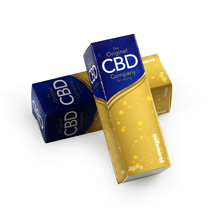 100mg cbd glossy laminated vaping foldable paper packaging box