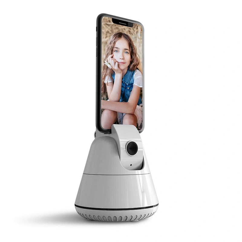 Intelligentes PTZ, Tracking-Halter intelligent [keine Anwendung] 360° Automatischer Face-Tracking-Self-Timer-Stick, geeignet für Mobiltelefon, Tablet PC - Handy-Kamera-Installationsstativ, für Live-Streaming-Medien, Echtzeit-Video