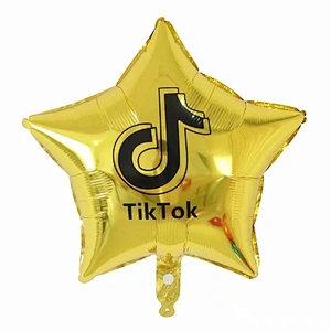 Amazon hot sale 18-inch vibrato TikTok star aluminum foil helium balloon birthday wedding party decoration balloon