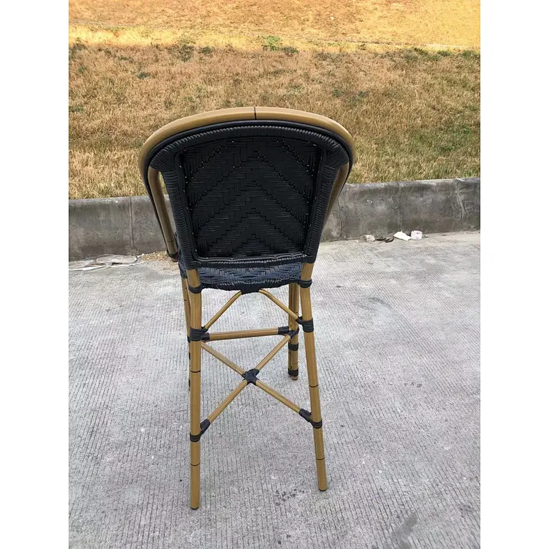 French style bistro rattan stool