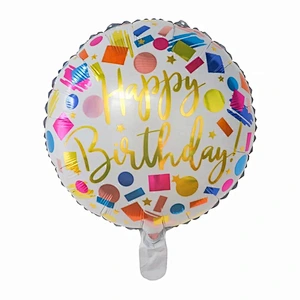 Multi-style 18 inch Happy Birthday Round Foil Helium Balloons Birthday Party Decorations