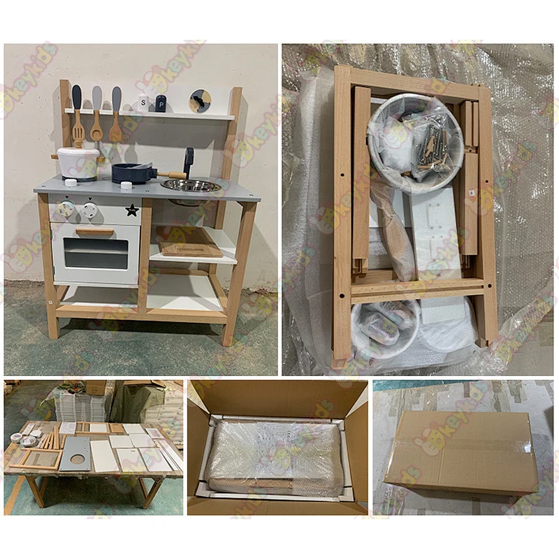 Top sale pretend game wooden kids play cooking set with accessories W10C402