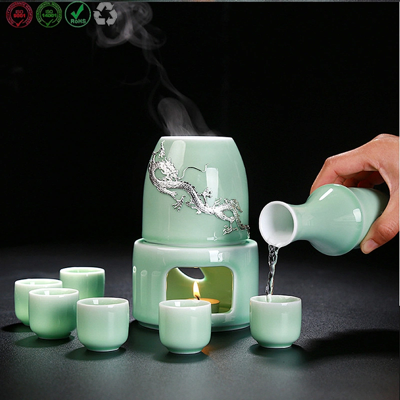 Retro Style Ceramic Sake Cup Set