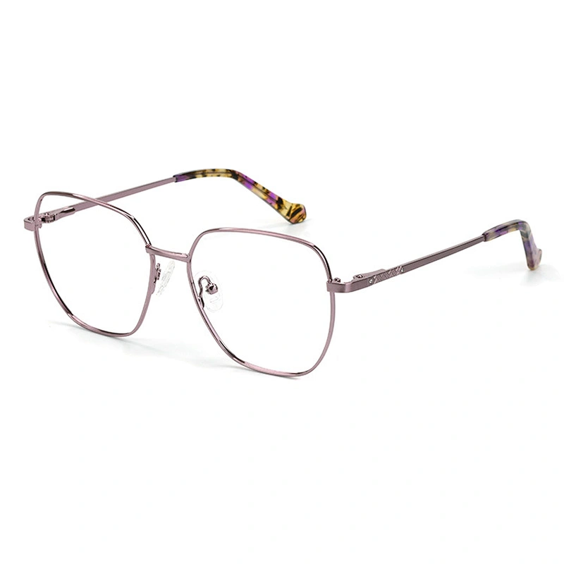 5 color fashionable metal big size optical frame newest design geometry eyewear frame