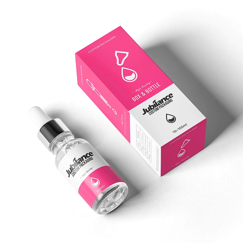 Custom 30 ml glass dropper bottle box / glass dropper bottle with packaging