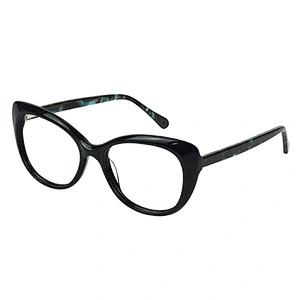 New Fashion Acetate Cat Eye Black Brown Customized Optical Reading Eyeglasses Frame for Women