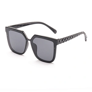 2021 Vintage Retro Style 8 Colors Big Square Crystal Gradient Feeling Full Rim Diamond Cut Sunglasses