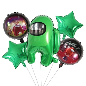 5pcs/set Among Us Balloon Garland Set for Kids Birthday Baby Shower Among Us Theme Party