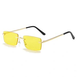 2021 Hot Sale Street Beat Fashion Rimless Square Frame sunglasses, 2020 women 2021hot sale shades sunglasses