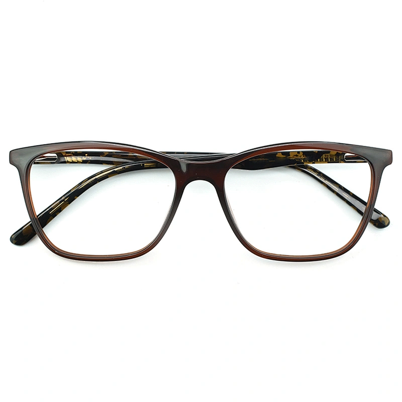 Fashionable Acetate Frames Glasses PC Lens Square Optical Eyewear Glasses