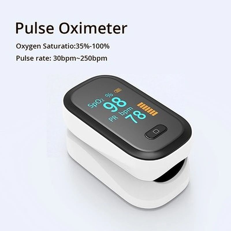 Rechargeable finger clip pulse oximeter Built-in lithium battery OLED screen heart rate monitor