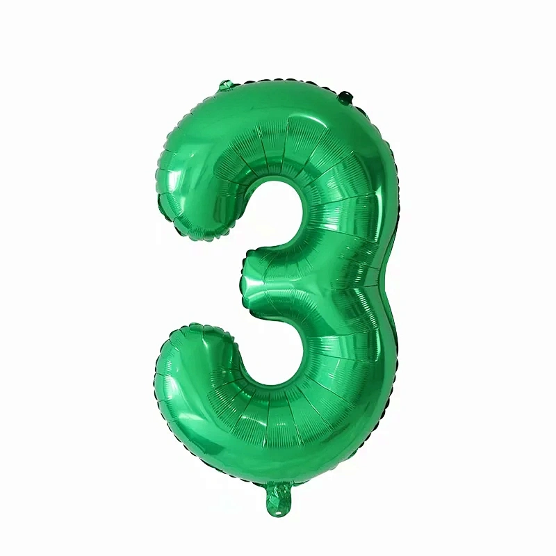 New Design 5pcs Cartoon Cute Dinosaur 30 Inch Number Foil Star Balloon Set