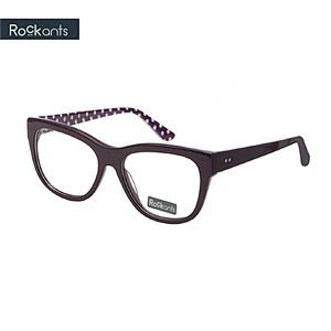 Newest design acetate colorful pattern frames glasses optical eyewear eyeglass for adults