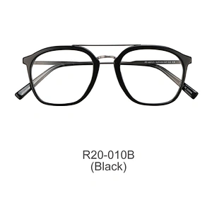 china wholesale classic acetate optical frame double bridge ready goods man eyeglasses
