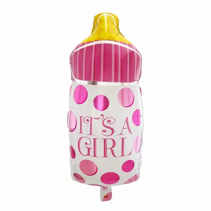 Amazon hot sale 5pcs/set milk bottle baby cartoon boy girl baby shower foil balloons birthday party decoration supplies wholesale