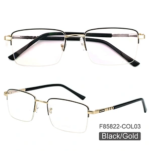 New fashion Custom hot sale square metal blue light blocking spectacle optical frame glasses for men