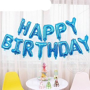 16 Inch Happy Birthday Letter Balloon Set Banner Baby Shower Birthday Party Decoration Balloons