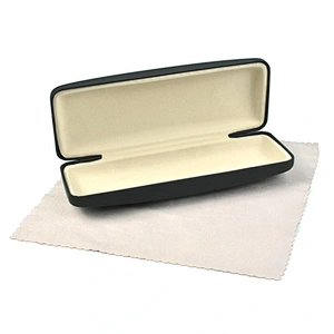 Custom Logo Fashion Metal Leather Glasses Cases For Glasses Optical Frame Computer Eyewear Box