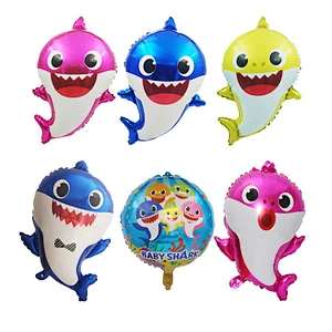 Baby Shark Aluminum Film Balloon Ocean Theme Park Decoration Birthday Party Decoration Cartoon Balloon Set