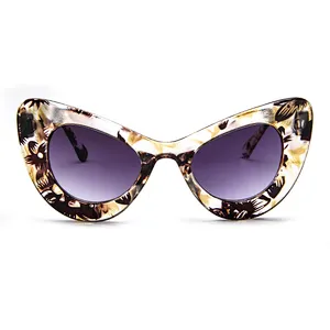 High Quality Stylish Women New Model Plastic Cat Eye Eyewear Glasses Leopard Print Eyeglasses Frame