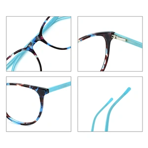 LG070 New look acetate eyewear optical frames with pattern demi