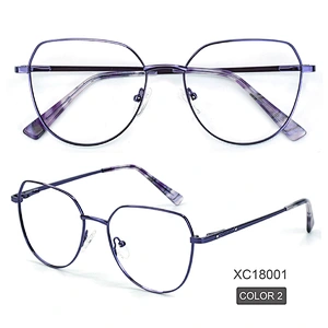 3 color metal over sized optical frame flat top newest design eyeglasses frame