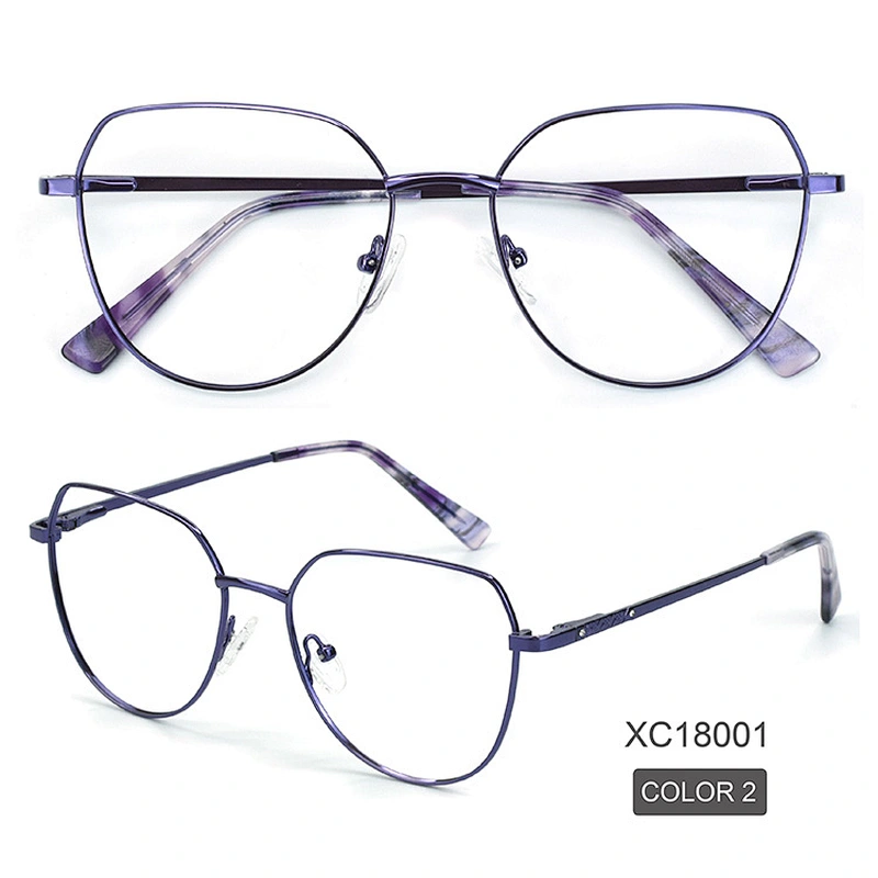 3 color metal over sized optical frame flat top newest design eyeglasses frame