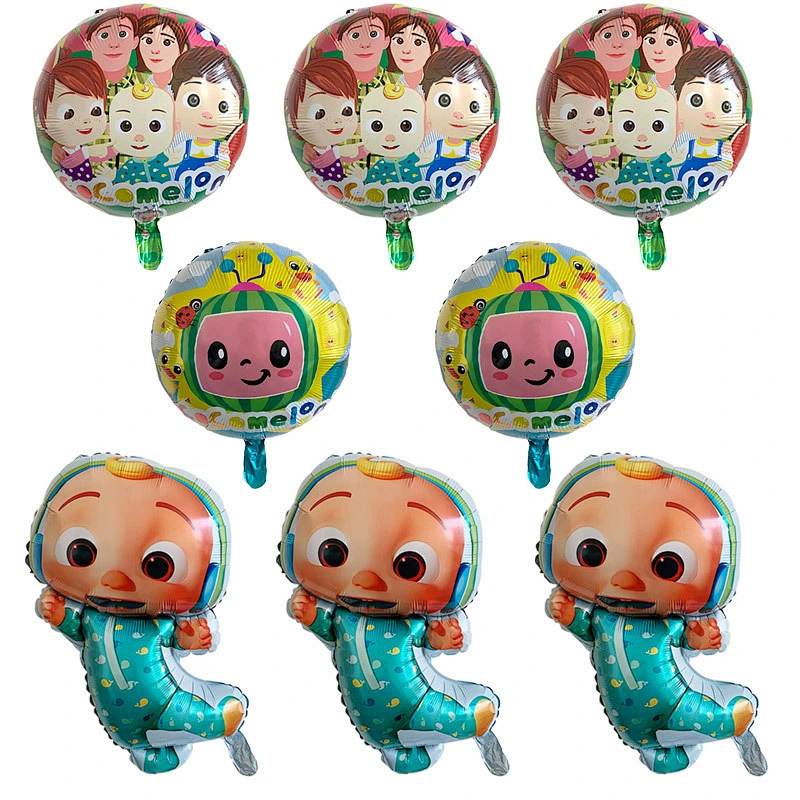 New Arrival 18 inch Cocomelon Theme Cartoon Party Foil Balloons For Party Decoration Supplies