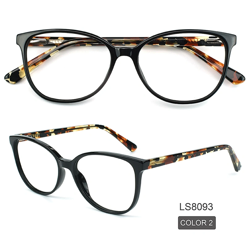 PS8093 flexible fashionable optical frames eyeglasses flexible safety acetate colorful glasses