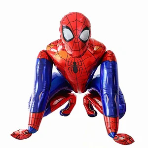 3D stereo assembly cartoon Super Heroes Cartoon Spider Man Ironman Balloon Party Balloons Toys Balloons