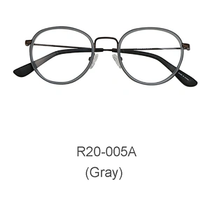 Rock ants main product classic design round acetate metal glasses handmade optical eyeglasses frames