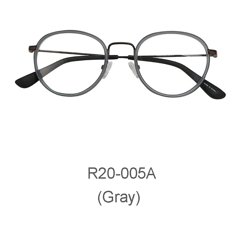Rock ants main product classic design round acetate metal glasses handmade optical eyeglasses frames