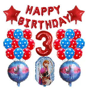 Frozen Party Latex Balloon Set Girl Kids 1 2 3 4 5 6 7 8 9 Birthday Party Decor Baby Shower Number Balloons Globos Supplies