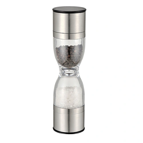 tall stainless steel salt and pepper shakers