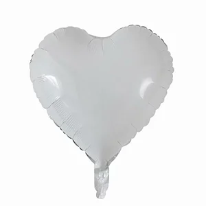 Multiple Color 18 inch Plain Pure Heart Shaped Foil Helium Balloons Birthday Party Decorations