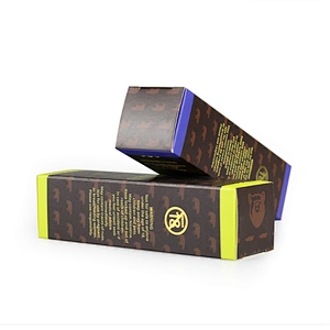60ml paper box matt lamination with gold foil stamping logo